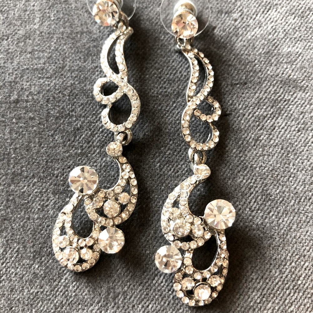 Formal rhinestone earrings